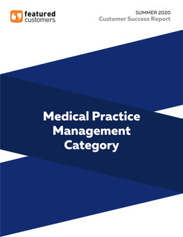 SUMMER 2020 Medical Practice Management Category