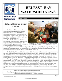 Belfast Bay Watershed News