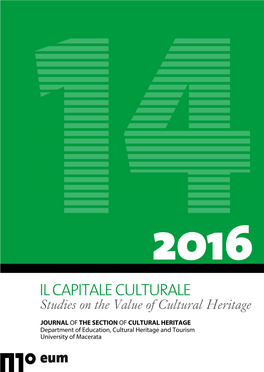 IL CAPITALE CULTURALE Studies on the Value of Cultural Heritage