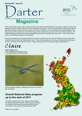 Spring 2011 National Dragonfly Atlas Progress Steve Cham