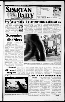 Screening Disorders by Paul Mercado the University Is Doing This," Craig Said