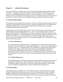 Sandy River Basin Integrated Management Plan, EA and FONSI