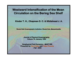 Westward Intensification of the Mean Circulation on the Bering Sea Shelf