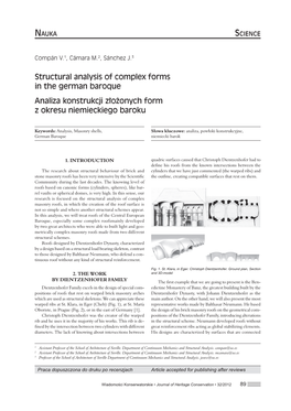 Structural Analysis of Complex Forms in the German Baroque Analiza Konstrukcji Z Ïoĝonych Form Z Okresu Niemieckiego Baroku