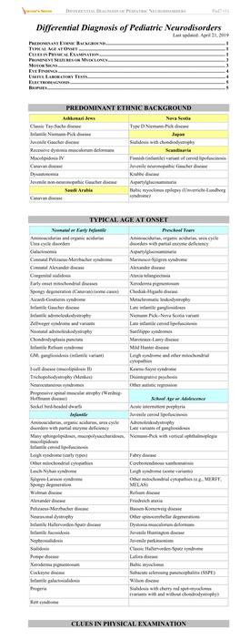 DIFFERENTIAL DIAGNOSIS of PEDIATRIC NEURODISORDERS Ped7 (1)