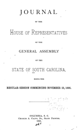 Journal of the House of Representatives of the State Of