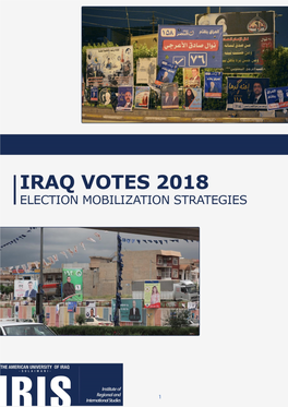 Iraq Votes 2018: Election Mobilization Strategies