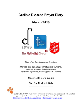 Carlisle Diocese Prayer Diary March 2019