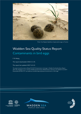 Wadden Sea Quality Status Report Contaminants in Bird Eggs