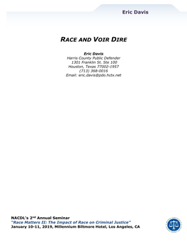 Race and Voir Dire