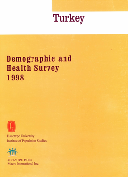 Turkey Demographic and Health Survey 1998 [FR108]