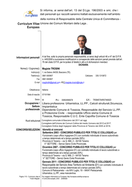 Curriculum Vitae Europass