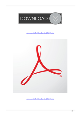 Adobe Acrobat Pro 9 Free Download Full Version