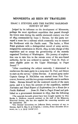 Isaac I. Stevens and the Pacific Railroad Survey of 1853