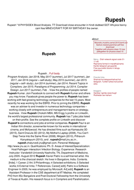 Rupesh Rupesh * 8 PHYSIOEX Blood Analysis