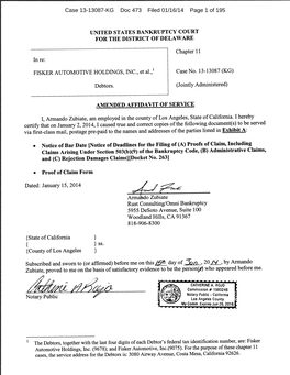 Case 13-13087-KG Doc 473 Filed 01/16/14 Page 1 of 195 Case 13-13087-KG Doc 473 Filed 01/16/14 Page 2 of 195