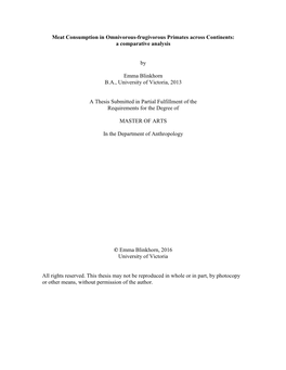 Meat Consumption in Omnivorous-Frugivorous Primates Across Continents: a Comparative Analysis