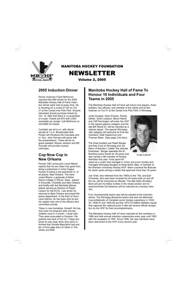 NEWSLETTER Volume 2, 2005