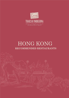 Hong Kong Recommended Restaurants
