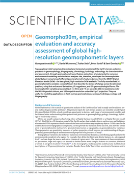 Geomorpho90m, Empirical Evaluation and Accuracy Assessment of Global