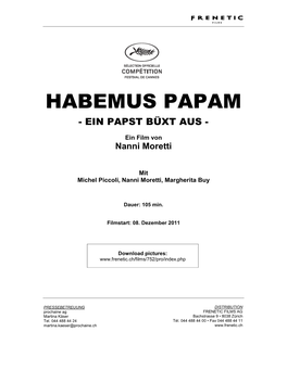 Habemus Papam - Ein Papst Büxt Aus