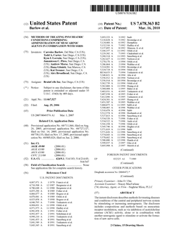 (12) United States Patent (10) Patent No.: US 7,678,363 B2 Barlow Et Al