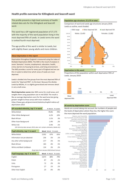 Health Profile Overview for Killingbeck and Seacroft Ward