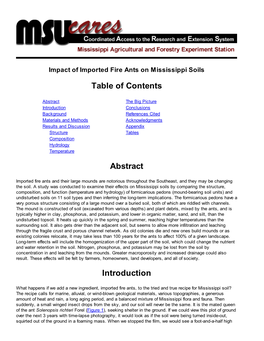 Table of Contents Abstract Introduction