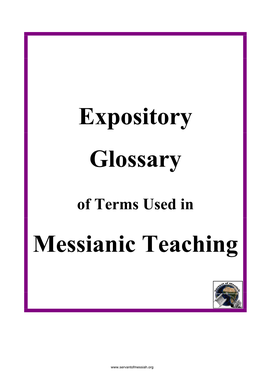 Expository Glossary Messianic Teaching