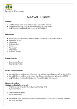 A-Level Business