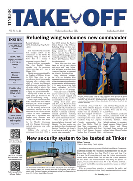 New Security System to Be Tested at Tinker Refueling Wing Welcomes New Commander
