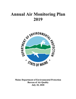 2019 Maine Air Monitoring Plan
