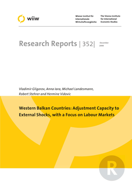 Wiiw Research Report 352: Western Balkan Countries