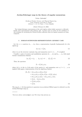 Jordan-Schwinger Map in the Theory of Angular Momentum