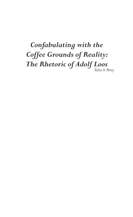 The Rhetoric of Adolf Loos Talia A