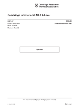 Cambridge International AS & a Level