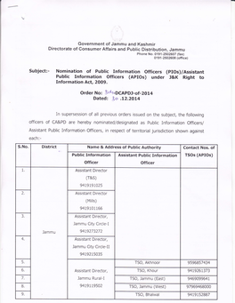 Public Information Officers (Aplos) Under L&K Right To