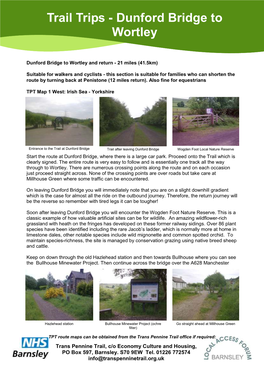 Trail Trips - Dunford Bridge to Wortley