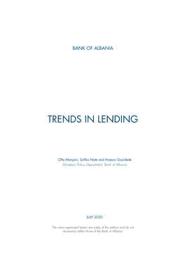 Trends in Lending, 2020 Q2