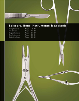 Scissors, Bone Instruments & Scalpels
