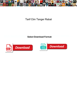 Tarif Ctm Tanger Rabat