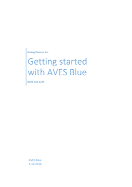 Getting Started with AVES Blue