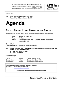 (Public Pack)Agenda Document for County Council Local Committee