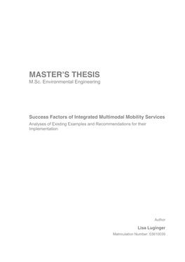 Master's Thesis