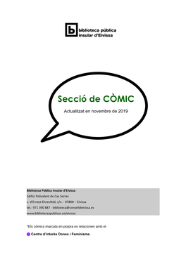 Secció De CÒMIC