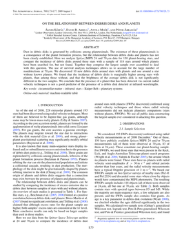 On the Relationship Between Debris Disks and Planets