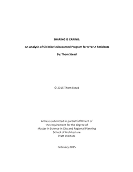 An Analysis of Citi Bike's Discounted Program for NYCHA Re