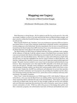 Mapping Our Legacy the Narrative of Black Freedom Struggle