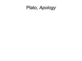 Plato, Apology