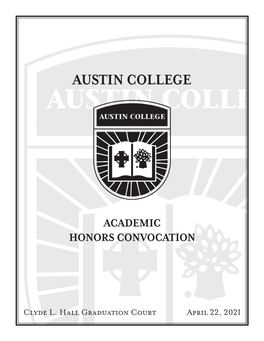 Academic Honors Convocation